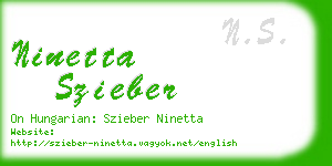 ninetta szieber business card